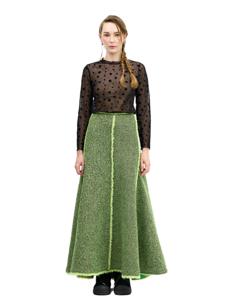 GREEDILOUS GREEDILOUS Tweed Tasseled Skirt G24FWS116 3112822