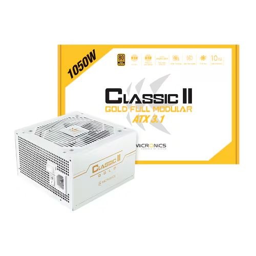 [오늘출발] [온누리상품] 마이크로닉스 Classic II 1050W 80PLUS골드 풀모듈러 ATX3.1 화이트