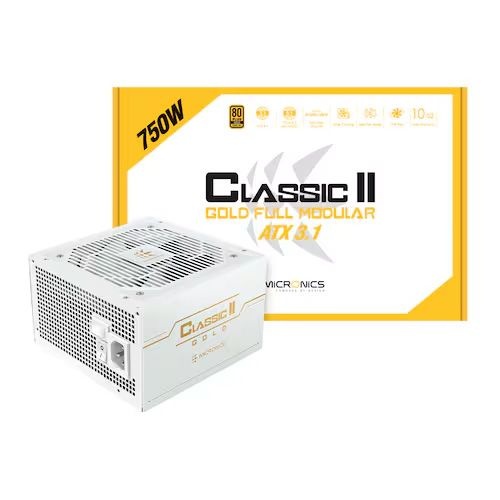 [오늘출발] [온누리상품] 마이크로닉스 Classic II 750W 80PLUS골드 풀모듈러 ATX3.1 화이트