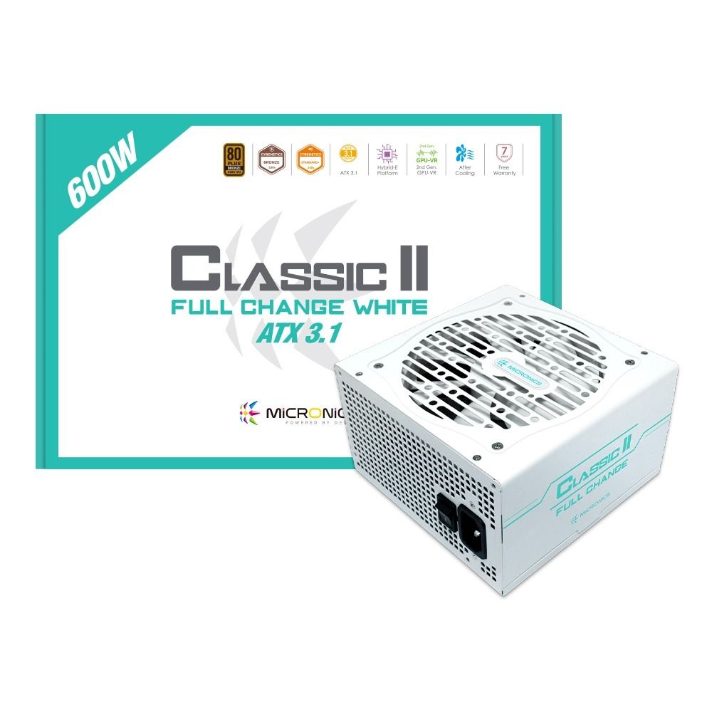 [오늘출발] 마이크로닉스 HIT 마이크로닉스 Classic II 풀체인지 600W 80PLUS브론즈 ATX3.1 화이트 /파워서플라이/오늘출발/정품/안심포장