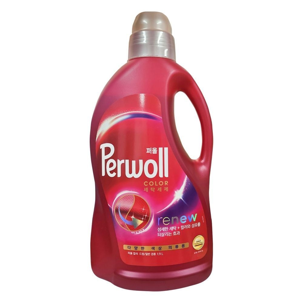 헨켈 퍼울 1.9L 컬러 색상옷 용기 세탁세제 선명한