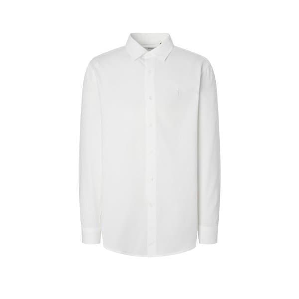 헤지스 <매장정품> HAZZYS 헤지스 [25FW] 화이트 솔리드 면혼방 셔츠 (HZSH5D404WT) 1376368