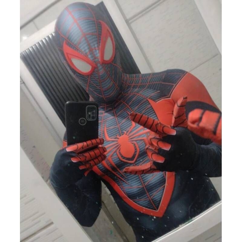 UnKnown [해외] 할로윈 코스프레 코스튬 옷 이벤트 의상 성인 어린이 스파이더맨 PS5 마일즈 모랄레스 어드밴스드 테크 슈퍼 히어