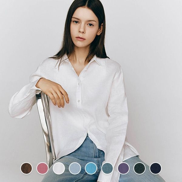 345518 여 린넨셔츠