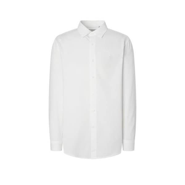 헤지스 <매장정품> HAZZYS 헤지스 [25FW] 화이트 단색 면혼방 셔츠 (HZSH5D404) 1376369