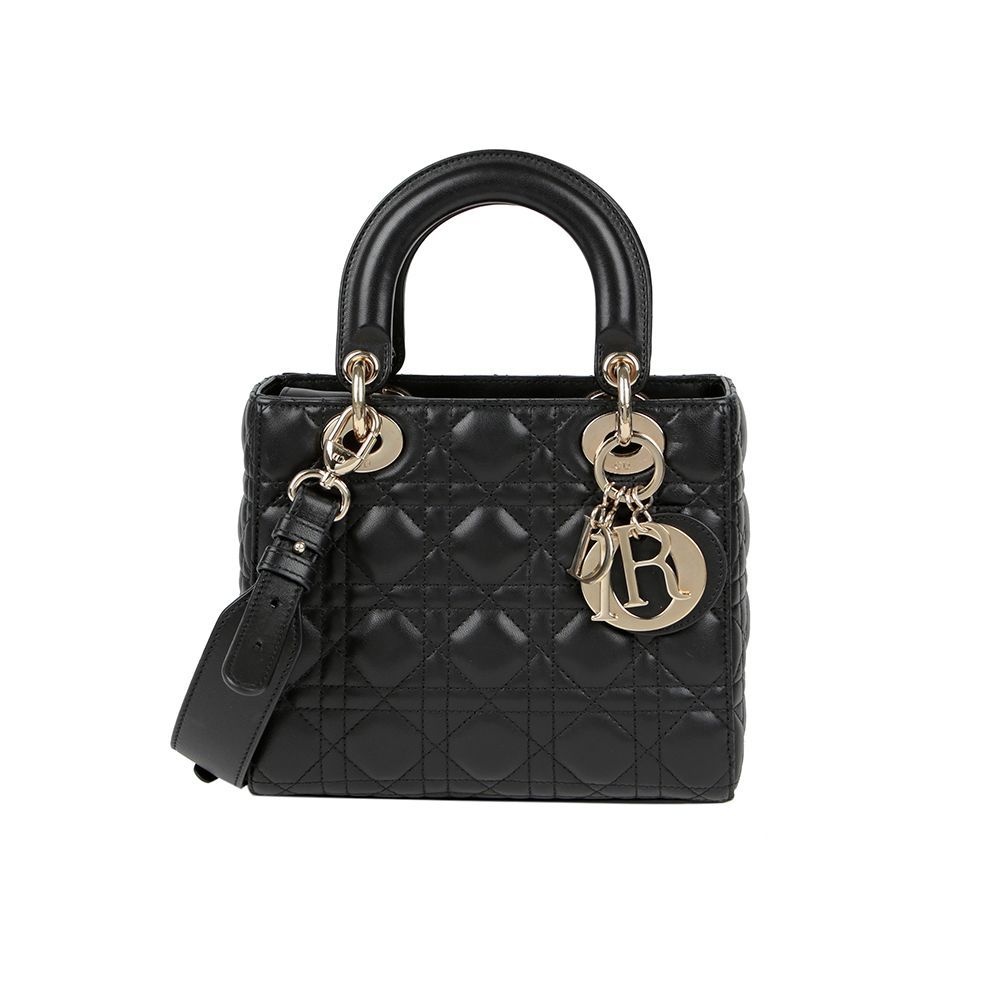 디올 중고 디올 레이디 MY ABC 스몰 까나쥬 램스킨 토트백 블랙 M0538OCAL M900 138226661