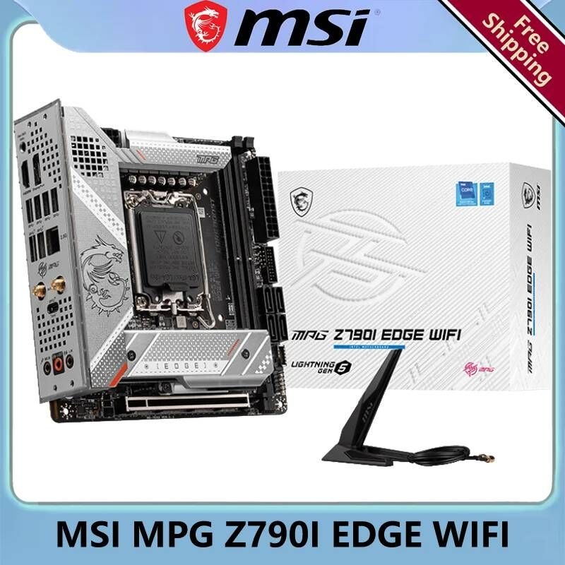 [해외] 마더보드 메인보드 MSI-MPG Z790I 에지 와이파이 DDR5 인텔 Z790 LGA 1700 미니-ITX 컴퓨터 하드웨어 및 소프트웨어 PC 게임