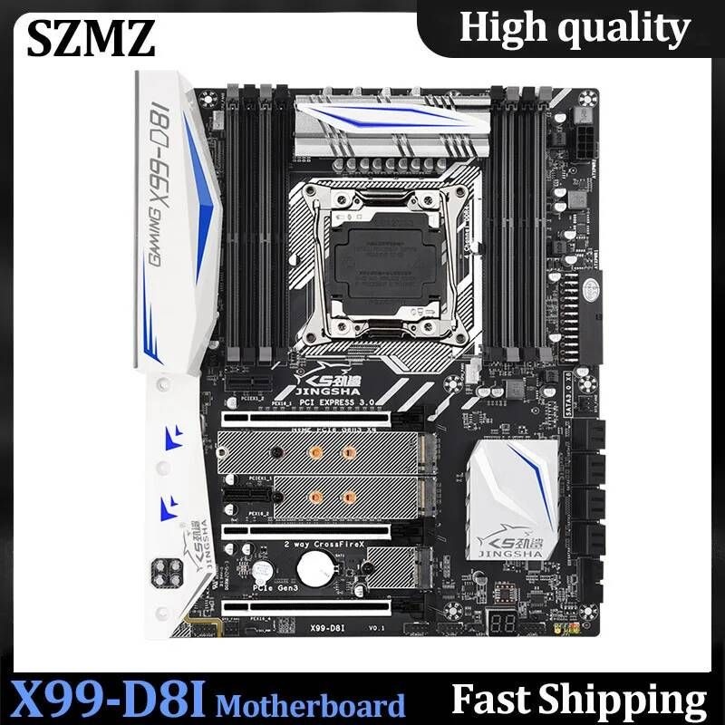 UnKnown [해외] 마더보드 메인보드 X99-D8I 게임 마더 보드 지원 제온 LGA2011-3 E5 V3V4 시리즈 CPU WIFI + NVMe/NGFF M.2 X99 칩 메인