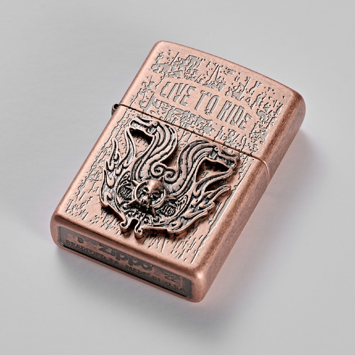 [롯데백화점]  ZIPPO 라이터 live to ride CA ZPM1MA152R
