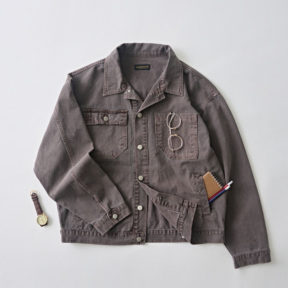 [패션플러스][아날로그무드]피그 포켓 워크자켓 (브라운)