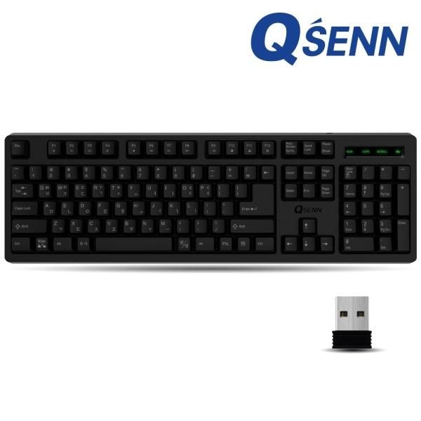 UnKnown QSENN 무선키보드, SEM-DT45 Plus Wireless 블랙 키스킨포함