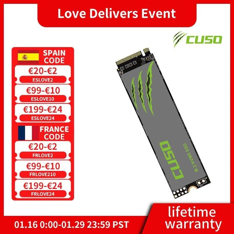 [해외] 노트북 SSD 에스에스디 M.2 2TB 1TB 하드 CUSO 128GB 120GB 250GB 500GB 1 테라바이트 드라이브 M2 ssd m.2 NVMe pcie 내장 디스크 데