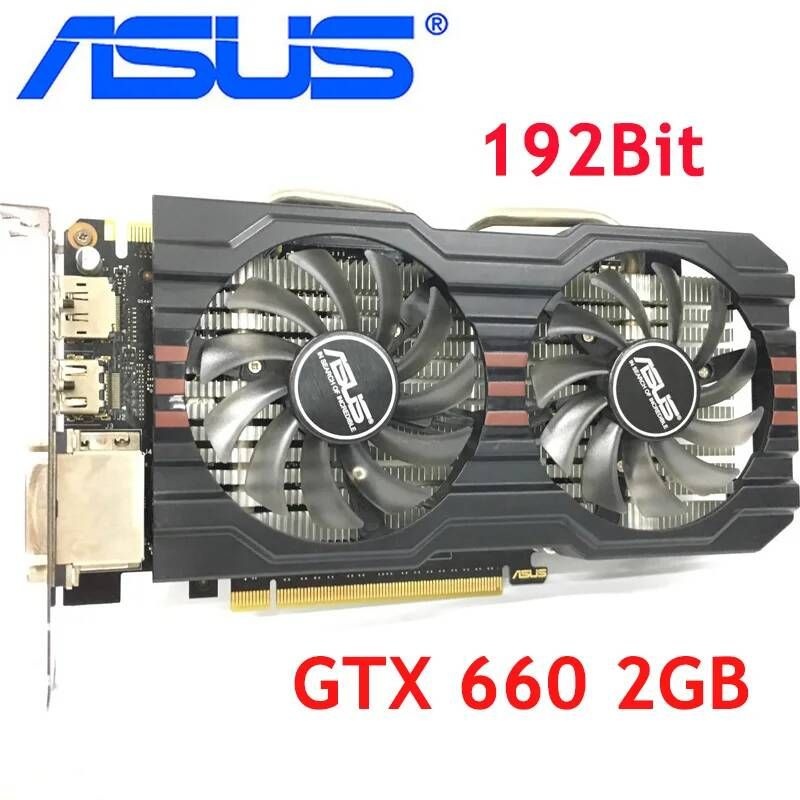 [해외] ASUS 비디오 카드 GTX 660 nVIDIA Geforce GTX660 용 2GB 192Bit GDDR5 그래픽 750 ti보다 강력한 VGA 사용