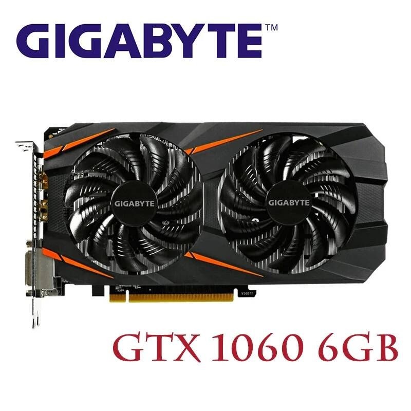 UnKnown [해외] 기가 바이트 GTX1060 6GB 비디오 카드 GPU 맵 nVIDIA Geforce 오리지널 192Bit 그래픽 HDMI PCI-E X16 사용