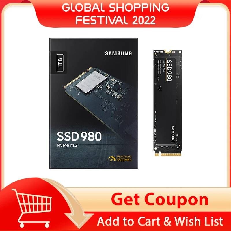 [해외] 노트북 SSD 에스에스디 M.2 2TB 1TB 하드 SAMSUNG 980 NVMe 1 테라바이트 500GB 내장 솔리드 스테이트 드라이브 디스크 250GB T