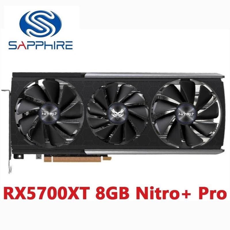 [해외] 사파이어 Radeon RX 5700 XT 8G D6 Nitro + Pro 비디오 카드 AMD RX5700XT GB 니트로 그래픽 GDDR6 2560SP 지도 사용