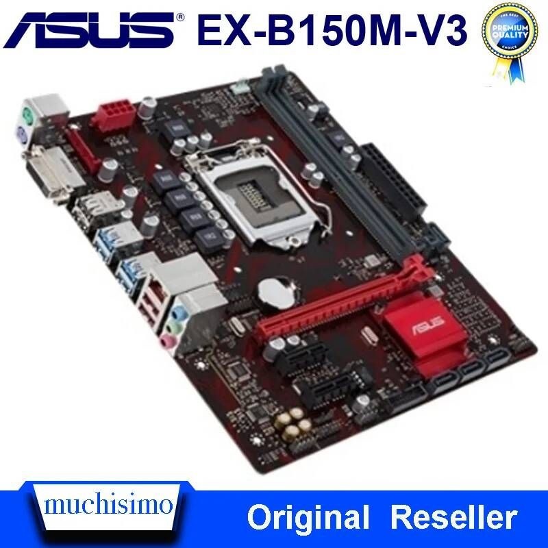 [해외] 마더보드 메인보드 Asus EX-B150M-V3 데스크탑 DDR4 LGA 1151 인텔 B150 32GB PCI-E 3.0 USB3.0 마이크로 ATX i7 i5 CPU 메인