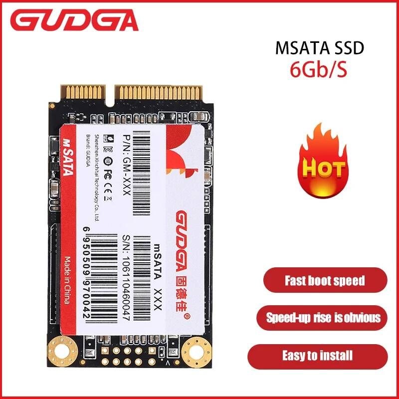 UnKnown [해외] 노트북 SSD 에스에스디 M.2 2TB 1TB 하드 GUDGA MSATA 16gb 32gb 28gb 내부 솔리드 스테이트 드라이브 3x5cm 미니 SATAIII 컴퓨터