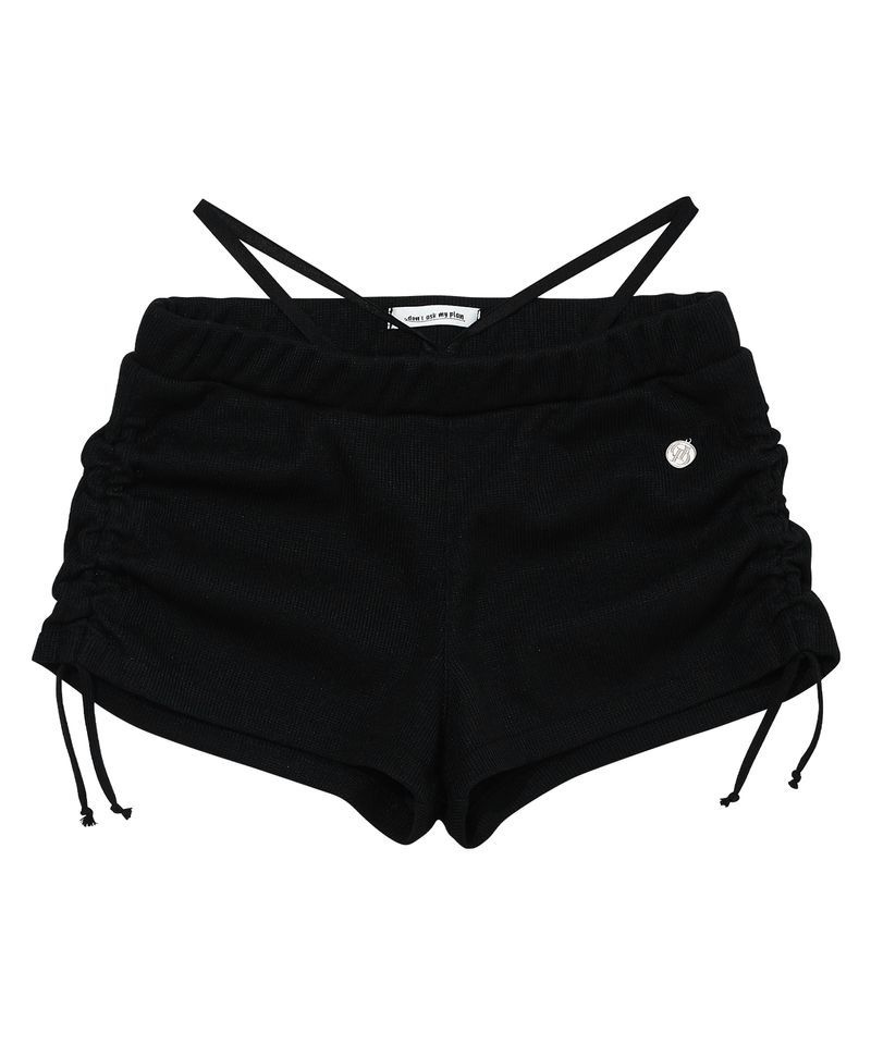 DAMP 돈애스크마이플랜 댐프 DAMP 셔링 스트링 마이크로쇼츠_블랙 SMSBK 3046604