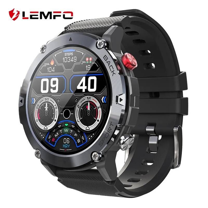 [해외] 스마트워치 LEMFO Smart시계 스마트 워치 블루투스 전화 멀티 Dail 스포츠 모드 1.32 인치 300mAh 시계 남성 360*360 긴 대