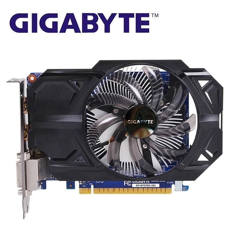 [해외] GTX 750Ti 2GB D5 그래픽 카드 750TI GV-N75TD5-2GI 128Bit GDDR5 비디오 nVIDIA Geforce GTX750 Hdmi Dvi 사용