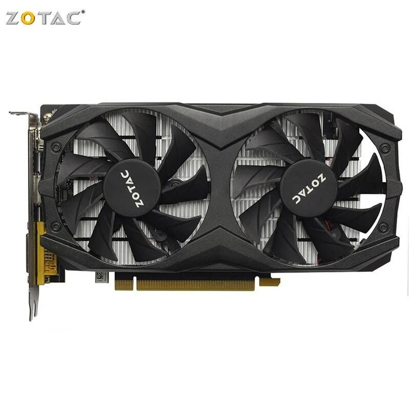 UnKnown [해외] ZOTAC 비디오 카드 nVIDIA Geforce GTX 1050 GTX1050 2G Hdmi Dvi 게임 7008MHz 용 기존 GTX1050-2GB GDDR5 그래픽