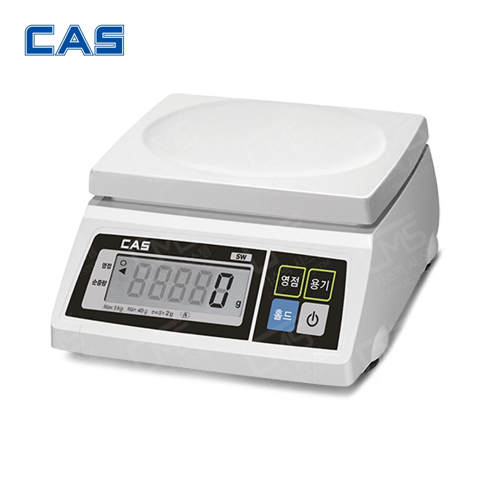 카스 단순중량 전자저울 SW-1S 5kg (2g단위) 주방 산업 업소 베이킹