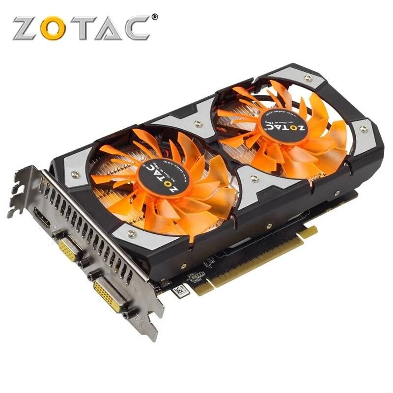 [해외] 오리지널 ZOTAC GTX 750Ti 2GB 그래픽 카드 GPU VGA nVIDIA 비디오 GeForce 750 Ti 지도 HDMI DVI PCI-E X16