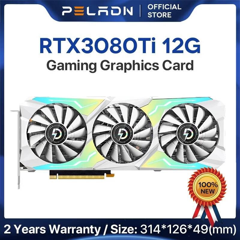 UnKnown [해외] PELADN- 그래픽 카드 RTX 3080Ti GDDR6X 12GB NVIDIA 384Bit 8NM 비디오 RTX3080 Ti 12G 데스크탑