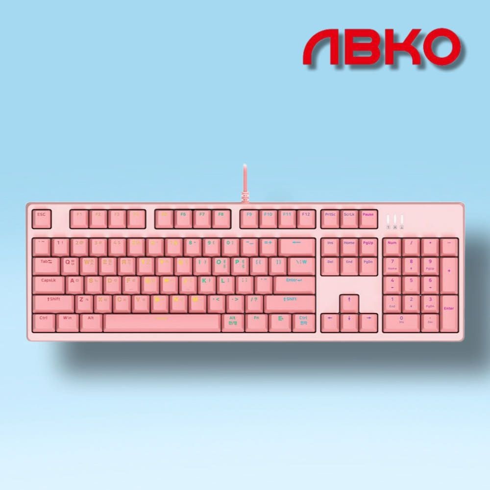 앱코 K660S V2 카일 광축 게이밍 기계식 키보드 핑크 갈축