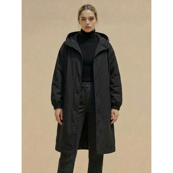 상세페이지 참조 [드레스허그] 바엣 트렌치 야상 후드 코트 자켓