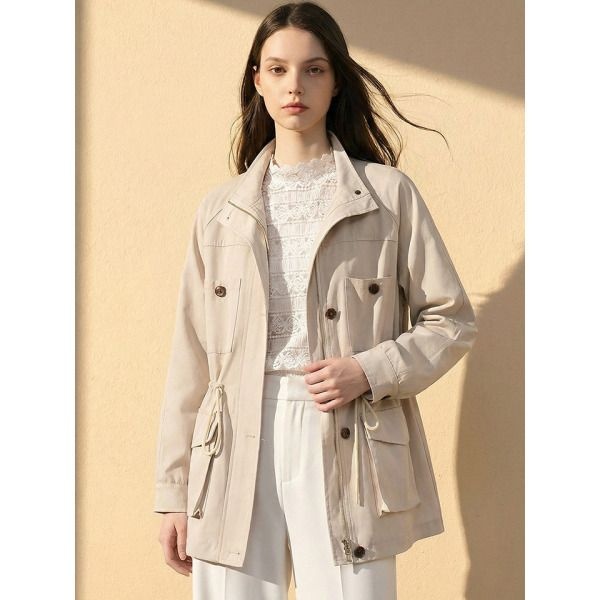상세페이지 참조 [드레스허그] 베엘 캐주얼 트렌치 자켓 2color