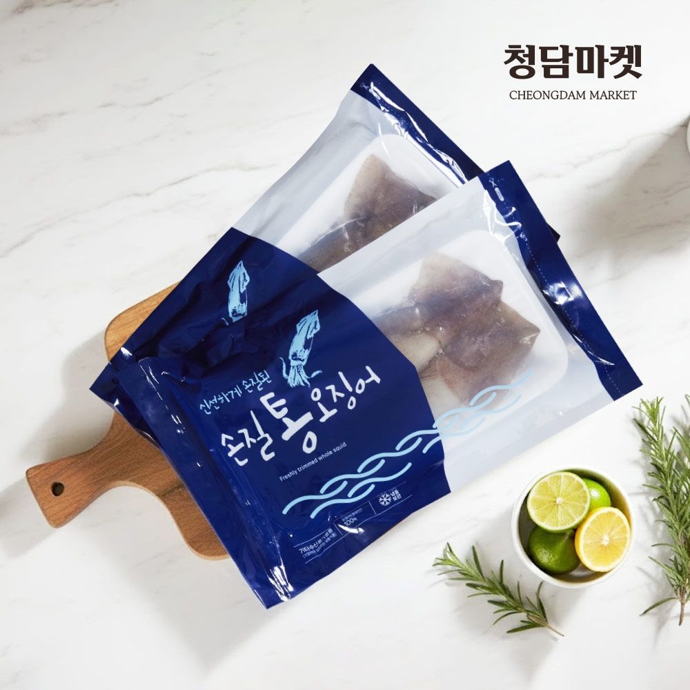 [롯데온] 구룡포 손질 통오징어 (130g x 2마리) x 4팩 총 1.04kg (14,990원/무료)