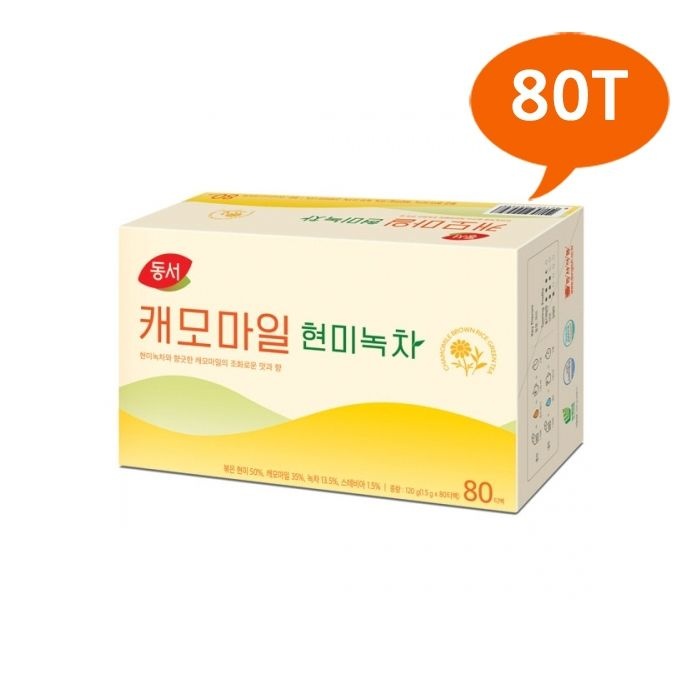(동서) 캐모마일 현미녹차 80T
