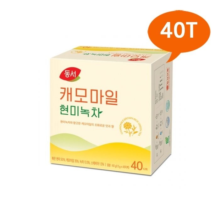(동서) 캐모마일 현미녹차 40T
