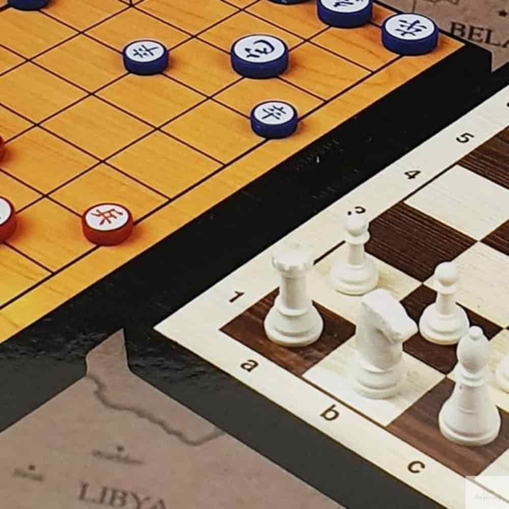 [업체협력사]지니엘 접이식 자석양면 서양체스와 장기 지니엘 재미있는보드게임 접이식체스 장기배우기 자석게임 체스학원