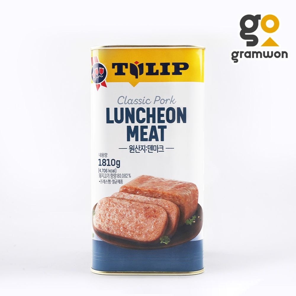 그램원 튤립 런천미트 1.81kg 농심 튜울립 포크 부대찌개 햄 소세지