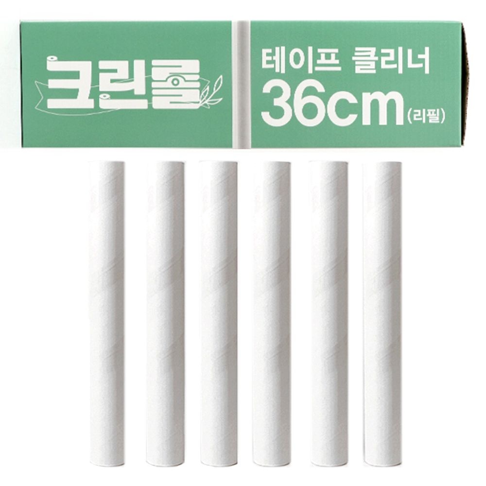 CLEANROLL 36cm 대형 테이프클리너 돌돌이 리필 60매x6개