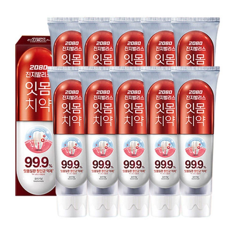 2080 치약 진지발리스 오리지날 120g 10개