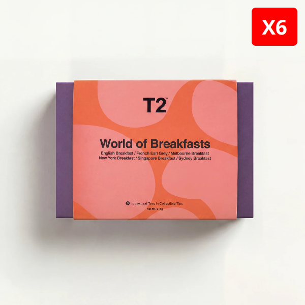 [해외] T2 월드 오브 브렉퍼스트 루즈 리프 기프트 팩 (6종 틴 구성) X6개