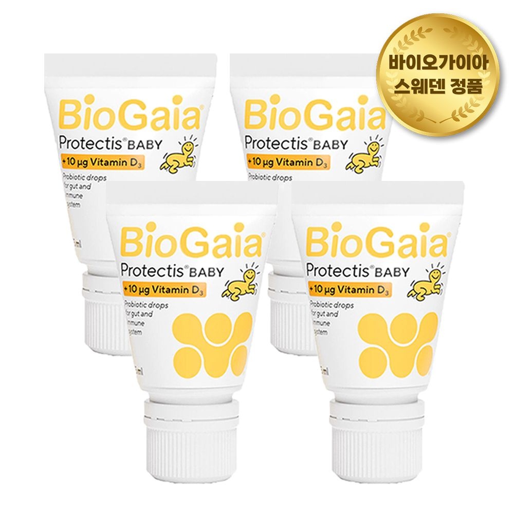 [롯데온] 바이오가이아 BioGaia 유산균 비타민D 튜브형 10ml 이지드롭 4개(108,990원/무료)