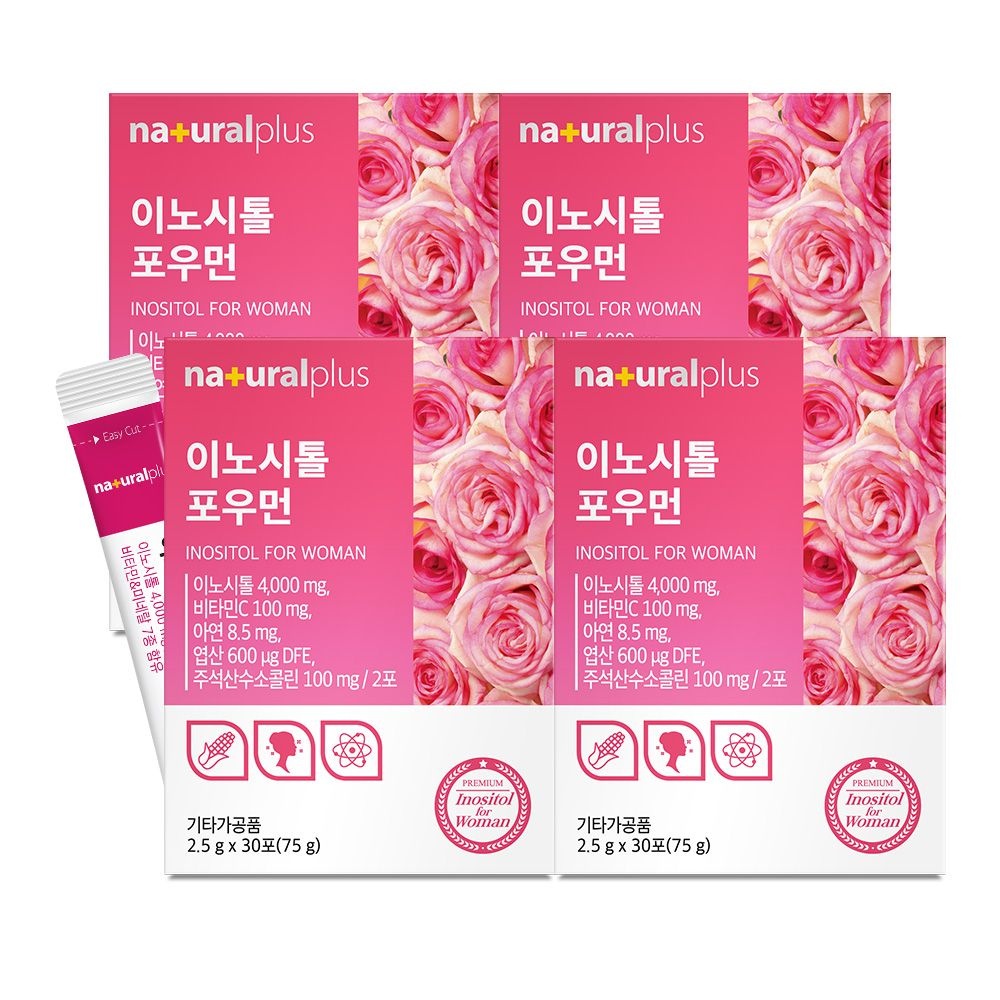 [롯데백화점] 내츄럴플러스 [내츄럴플러스] 콜린 미오이노시톨 포우먼 30포 4박스