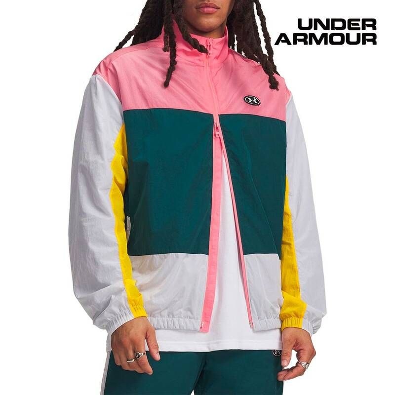 언더아머 underarmour 남성 UA 아이콘 우븐 트랙 풀 집 재킷 바람막이 6009436-600