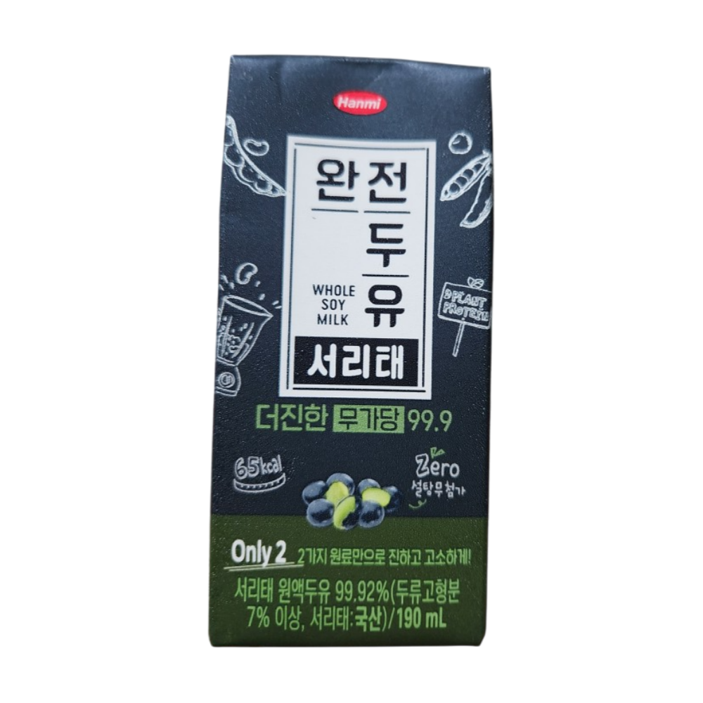 [오늘출발] 한미사이언스 완전두유 더진한 서리태 무가당 99.9 190ml X  80팩