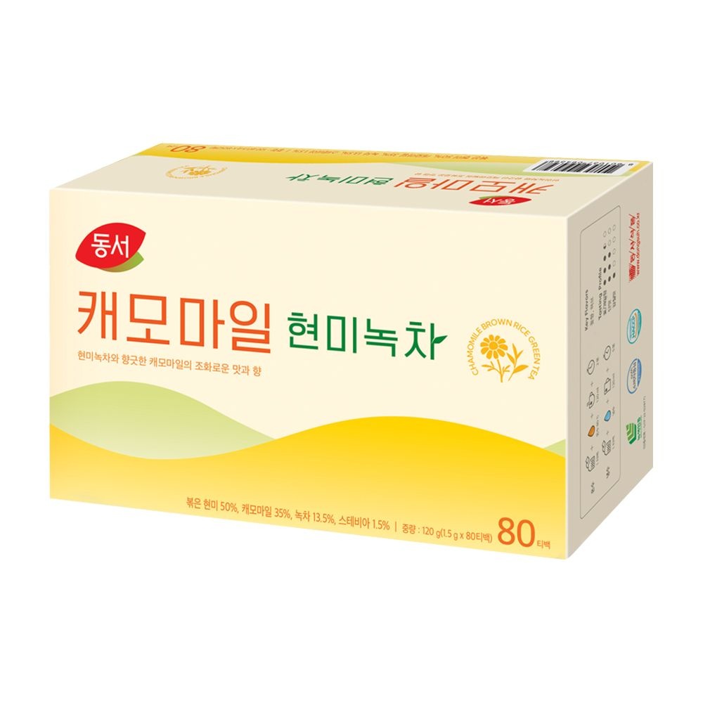동서 캐모마일 구수한 현미녹차 홈카페 재료 총 80T