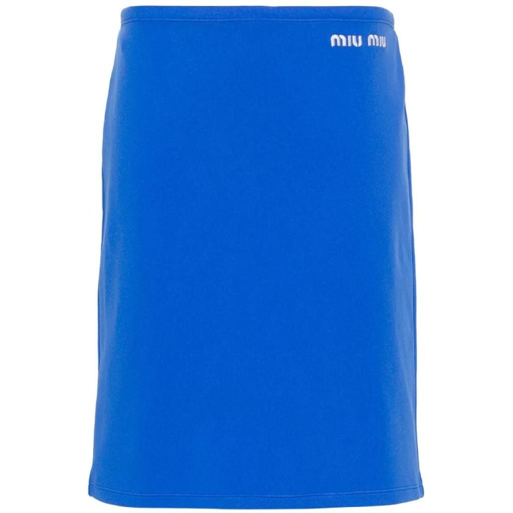 미우미우 로고 자수 펜슬 스커트 MMG500SOOO14SJ TP450199463