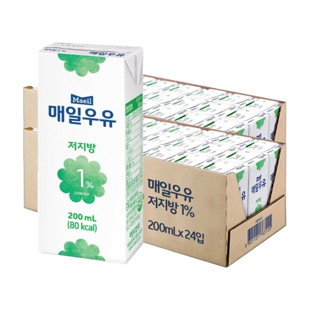 [오늘출발] 매일 멸균우유 저지방 1% 200ml X 48팩