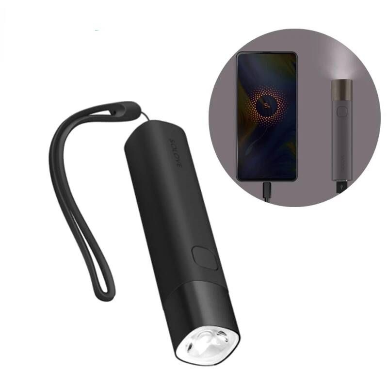 [해외] 손전등 캠핑 랜턴 낚시 미니 후레쉬 SOLOVE X3 LED 3000mAh 모바일 전원 USB 다기능 밝기 토치 보조베터리 휴대용 조명