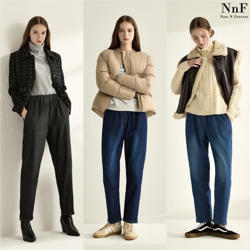엔엔에프 NNF 릴렉스핏 기모 데님 팬츠 3종[34884601]