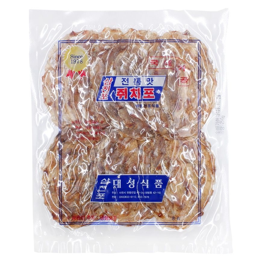 쥐치 92% 삼천포 두꺼운 쥐포 250g 국내가공 대성식품 마른안주 쥐치포